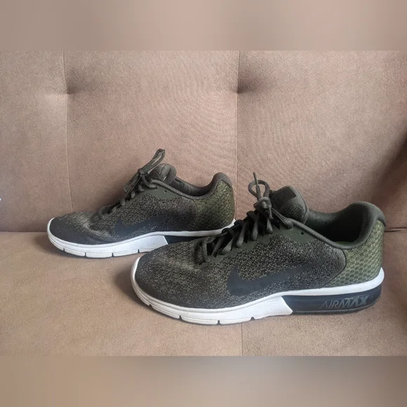 Nike Air Max Sequent 2 Cargo Khaki/Black-Medium Olive UK 8 852461-300 - Picture 4 of 10